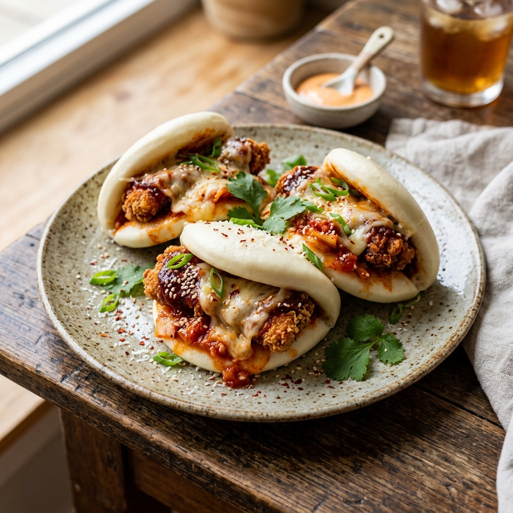 Gochujang Chicken Parm Bao Melts